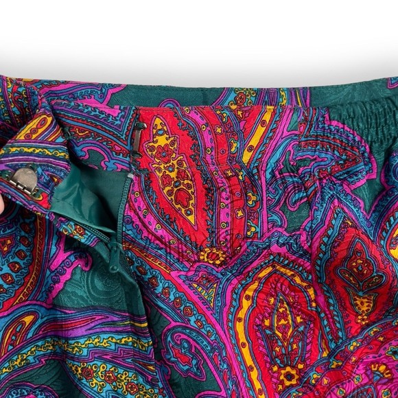 Anne Crimmins For Umi Collections Womens Silk Skirt Knee Length Vibrant Boho 10 - Picture 9 of 13